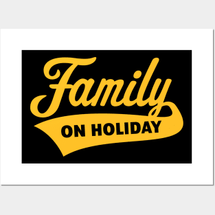 Family On Holiday (Family Vacation / Gold) Posters and Art